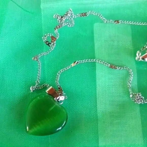 St Patty Jewelry - St. PATTY heart. 18 inch stainless steel necklace n charm..NWT